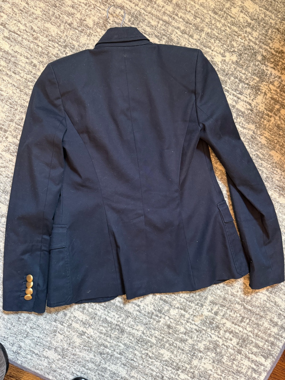 Club Monaco Classic Double-Breasted Navy Women's Blazer with Gold Buttons - Picture 2 of 4
